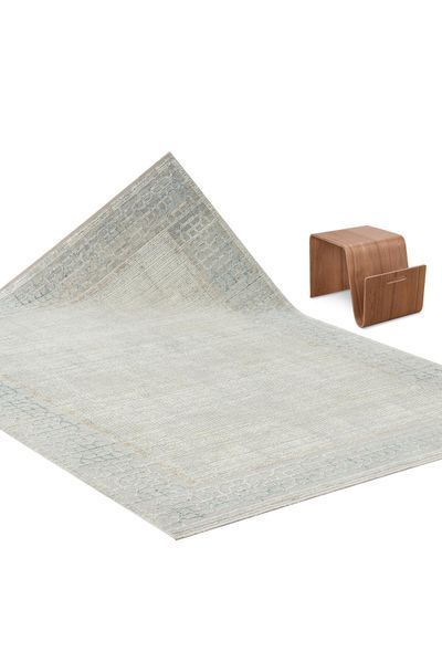 Ковёр из вискозы Canary Balance 4305 серый с голубым, 80&times;150 см CNR-1032 фото