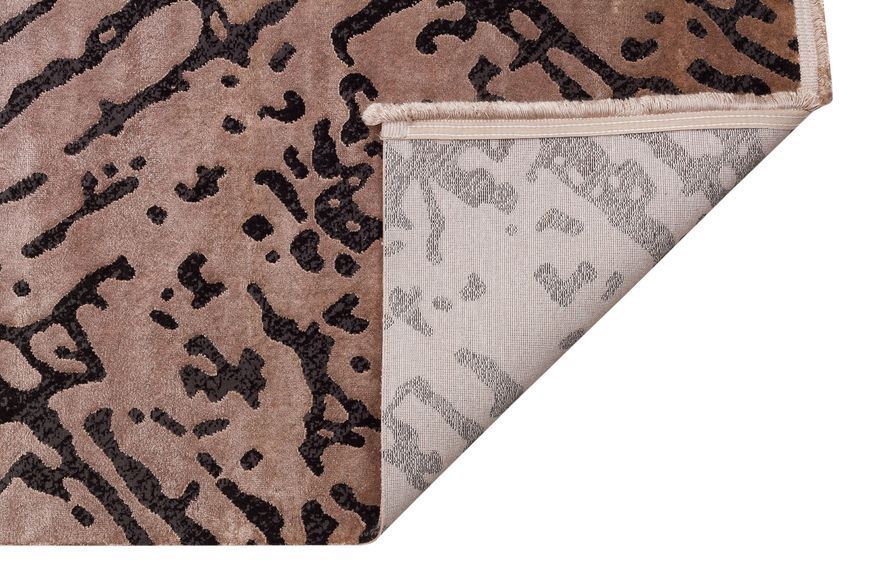 Безворсовый ковёр из вискозы Canary Urban 05 чёрный с коричневым, 160&times;230 см URB-05-Vizon фото