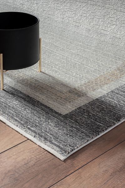 Ковёр из вискозы Canary Balance 4308 JOJOBA серый с молочным, 80&times;150 см CNR-1041 фото