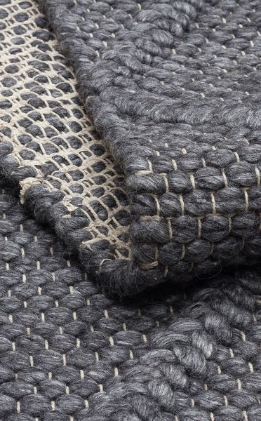 Плетёный шерстяной ковёр Canary Yarn Diamond антрацитовый, 250&times;350 см Diamond-Antrasit фото