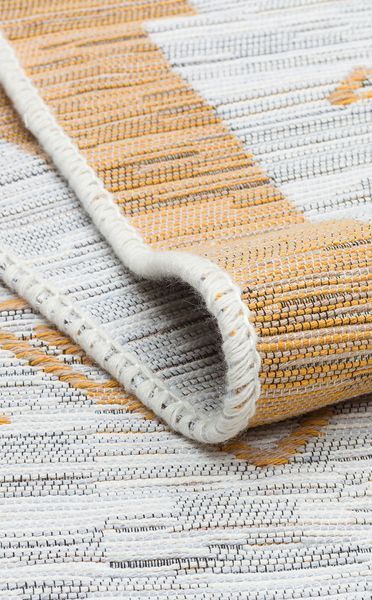 Безворсовий бавовняний килим Canary Aura 23 молочний/жовтий, 80&times;300 см AU 23 Yellow фото
