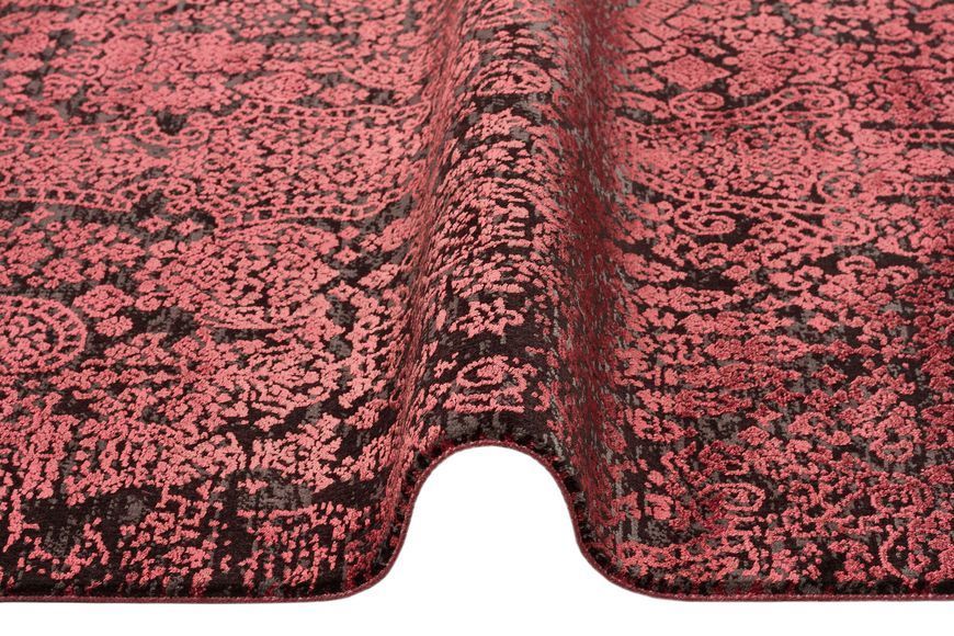 Безворсовый ковёр из вискозы Canary Urban 04 чёрный с красным, 240&times;340 см URB_04_Antrasit_Burgundy фото
