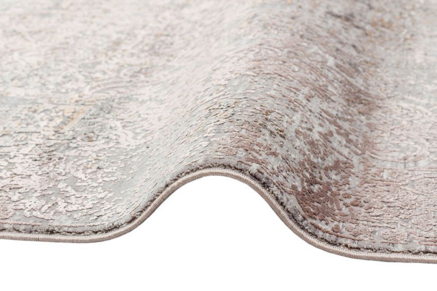 Безворсовый бамбуковый ковёр Canary Lino Dyed LND 01 серый с бежевым, 80&times;150 см LND_01_Beige фото