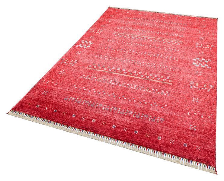 Безворсовый бамбуковый ковёр Canary Nest NT 06 красный, 170&times;240 см NT 06 Red фото