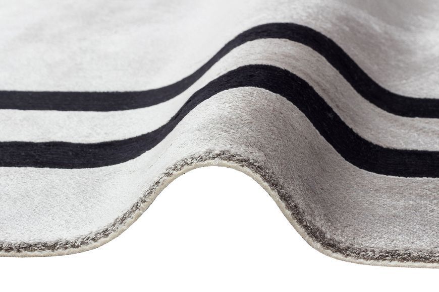 Безворсовий бамбуковий килим Canary Oasis OS 01 сірий з чорним, 300&times;400 см OS 01 Grey Black фото