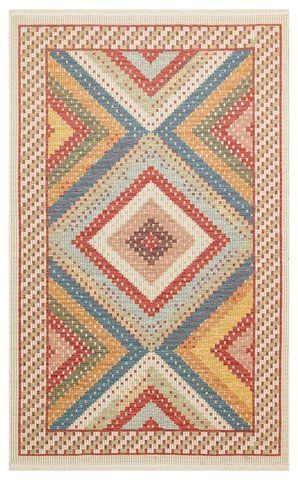 Безворсовый хлопковый ковёр Canary Reed 10 оранжевый, 80&times;150 см CNR-1714 фото