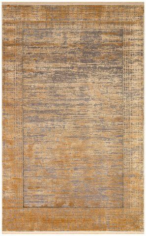 Безворсовий бамбуковий килим Canary Lino Dyed 02 коричневий із золотим, 80&times;150 см LND 02 Antik Gold фото