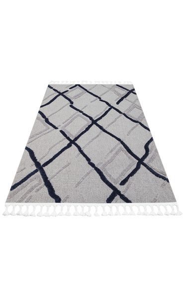 Современный ковёр Canary Zenly ZN 03 серый с синим, 200&times;290 см ZN 03 Grey Navy фото