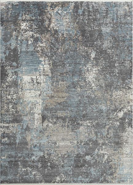 Безворсовый бамбуковый ковёр Canary Boreal 3705 Iceberg серый с синим, 80&times;150 см 3705 Iceberg фото