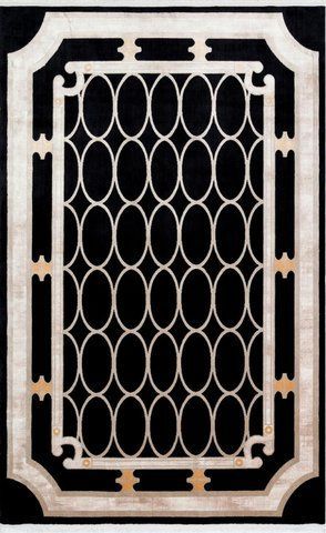Безворсовый бамбуковый ковёр Canary Oasis OS 06 чёрный, 240&times;340 см OS 06 Black фото