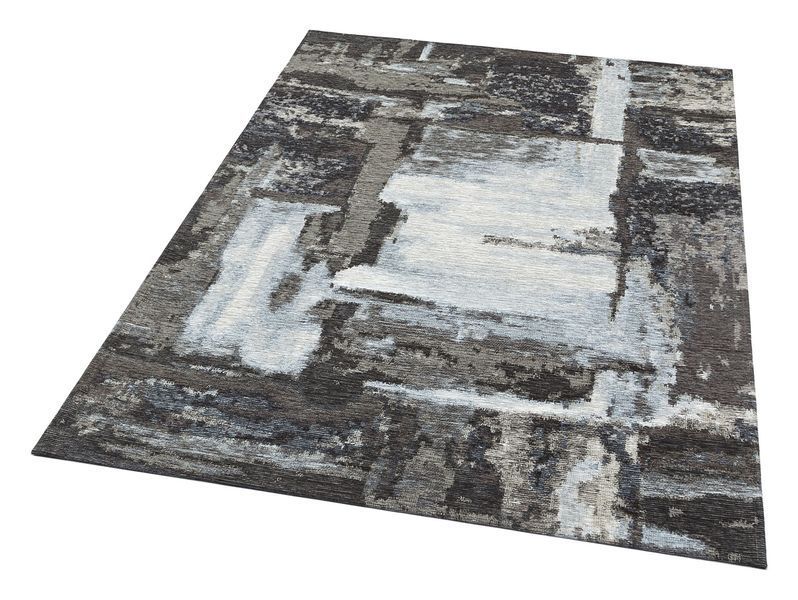 Безворсовий килим Canary Solar SLR 01 сірий з чорним, 120&times;180 см SLR-01-Silver-XW фото