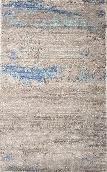Пухнастий бамбуковий килим Canary Verde Abstract коричневий з блакитним, 250&times;350 см Abstract Beıge Blue фото
