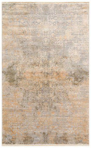 Безворсовый бамбуковый ковёр Canary Lino Dyed 01 бежевый с золотым, 200&times;290 см LND_01_D._Gold фото