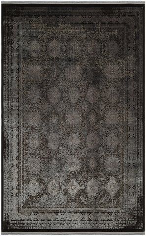 Безворсовый ковёр из вискозы Canary Amber AMB 02 серый с чёрным, 130&times;190 см AMB 02 Antrasit Grey фото