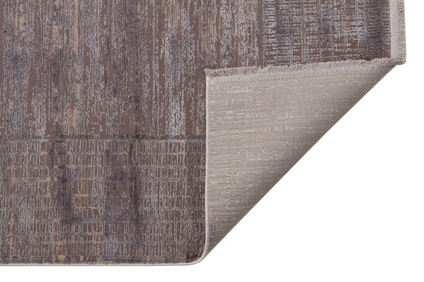 Безворсовый бамбуковый ковёр Canary Lino Dyed 02 серый с антрацитовым, 200&times;290 см LND 02 D.Grey фото