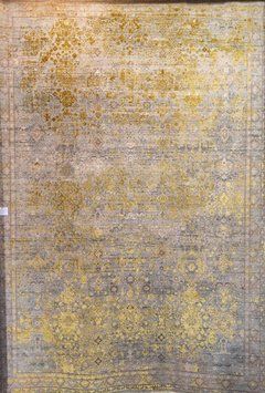 Безворсовий бамбуковий килим Canary Shadow 3032A коричневий із золотим, 300&times;390 см 3032A Gold фото
