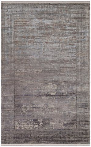 Безворсовый бамбуковый ковёр Canary Lino Dyed 02 серый с антрацитовым, 300&times;400 см LND 02 D.Grey фото