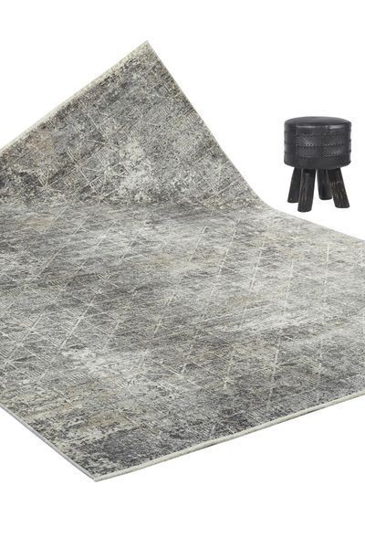 Безворсовый бамбуковый ковёр Canary Boreal 3702 Grain серый с бежевым, 80&times;150 см 3702 Grain фото
