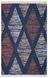 Безворсовый хлопковый ковёр Canary Aura 38 белый/синий, 80&times;150 см CNR-1424 фото 2