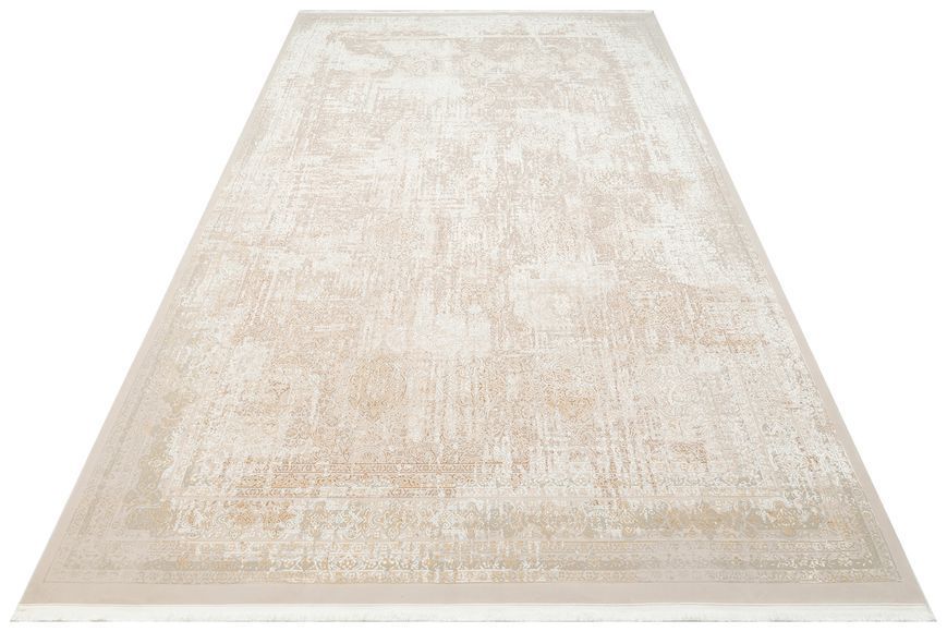Безворсовый ковёр из вискозы Canary Amber AMB 02 бежевый с молочным, 160&times;230 см AMB 02 Antrasit Cream Natural фото