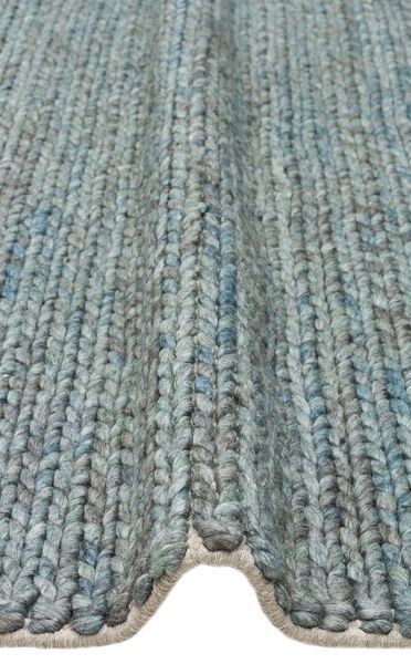 Плетений вовняний килим Canary Yarn Basketweave зелений із синім, 80&times;150 см Basketweave-Arona фото