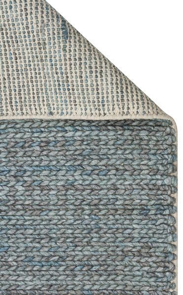 Плетений вовняний килим Canary Yarn Basketweave зелений із синім, 80&times;150 см Basketweave-Arona фото