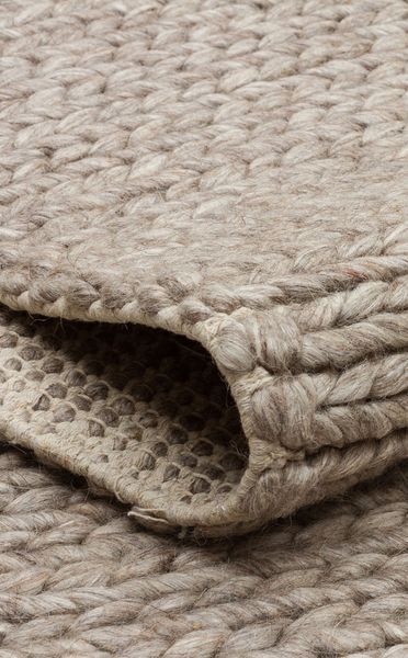 Плетёный шерстяной ковёр Canary Yarn Basketweave коричневый, &Oslash; 250 см Basketweave Brown фото