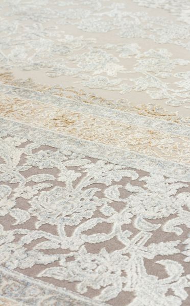 Безворсовый бамбуковый ковёр Canary Frame 08 серый с бежевым, 200&times;300 см FRM 08 Cream Grey фото