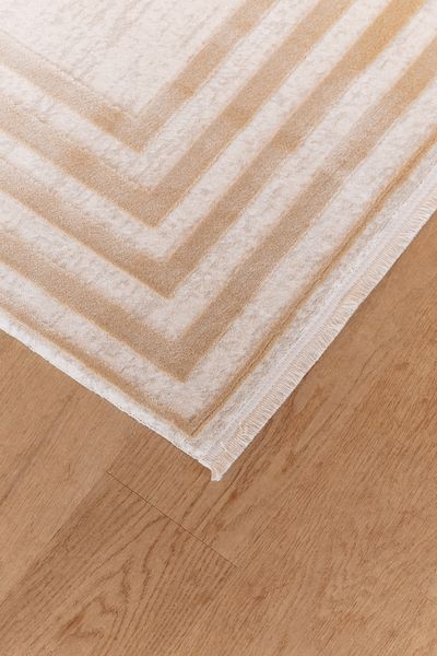 Пушистый ковёр Canary Flax 4401 MAJEST бежевый с молочным, 200&times;290 см CNR-968 фото