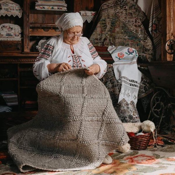 Плетений вовняний килим Canary Yarn New Diamond сірий, 200&times;300 см New Diamond Grey фото
