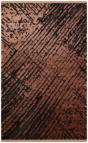 Безворсовый ковёр из вискозы Canary Urban 05 чёрный с оранжевым, 240&times;340 см URB-05-Bronz фото