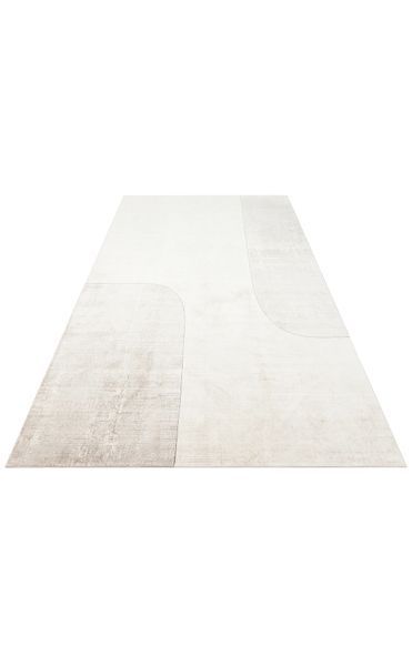 Безворсовый ковёр из вискозы Canary Olimpos 01 серый с молочным, 240&times;340 см 01 Cream Grey фото