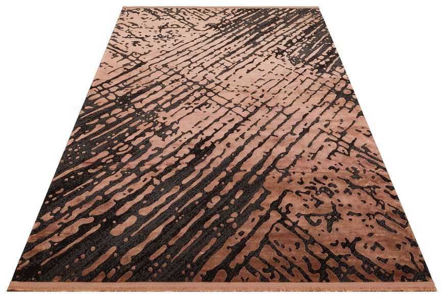 Безворсовый ковёр из вискозы Canary Urban 05 чёрный с оранжевым, 240&times;340 см URB-05-Bronz фото