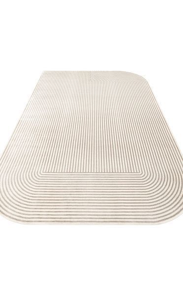 Безворсовый ковёр из вискозы Canary Olimpos 03 бежевый с коричневым, 200&times;300 см 03 Cream Grey фото