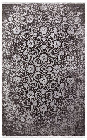 Безворсовый ковёр из вискозы Canary Urban 02 серый с чёрным, 80&times;150 см URB_02_Antrasit_Grey фото