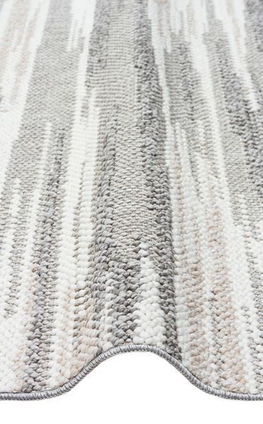 Безворсовый ковёр Canary Core 01 синий с молочным, 80&times;150 см MOT 01 Grey White фото