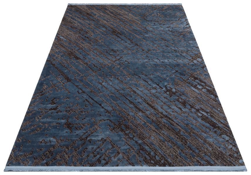 Безворсовий килим з віскози Canary Urban 05 чорний із синім, 200&times;290 см URB-05-Dark-Navy фото