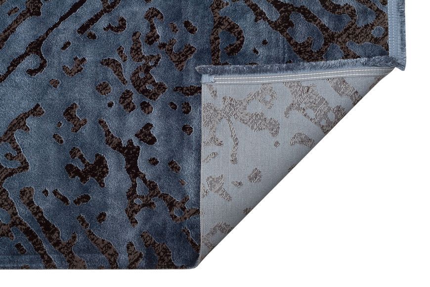 Безворсовий килим з віскози Canary Urban 05 чорний із синім, 200&times;290 см URB-05-Dark-Navy фото