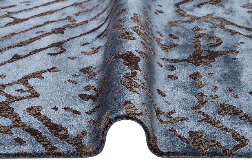 Безворсовий килим з віскози Canary Urban 05 чорний із синім, 200&times;290 см URB-05-Dark-Navy фото