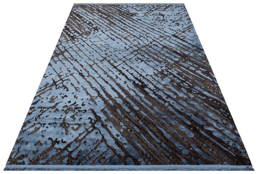 Безворсовий килим з віскози Canary Urban 05 чорний із синім, 200&times;290 см URB-05-Dark-Navy фото