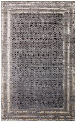 Безворсовий бамбуковий килим Canary Frame 01 бежевий з антрацитовим, 160&times;235 см FRM 01 Antrasit Gold фото