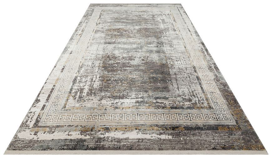 Безворсовый бамбуковый ковёр Canary Lino 25 серый с бежевым, 240&times;340 см LN 25 Grey Beige фото
