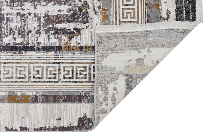 Безворсовый бамбуковый ковёр Canary Lino 25 серый с бежевым, 240&times;340 см LN 25 Grey Beige фото