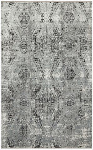 Безворсовый бамбуковый ковёр Canary Lino 19 серый с чёрным, 300&times;400 см LN_19_Grey_Black фото