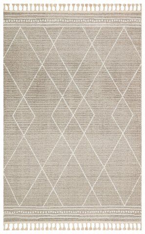 Пушистый ковёр Canary Scandi 03 серый с бежевым, 80&times;150 см NDC 03 Grey White фото