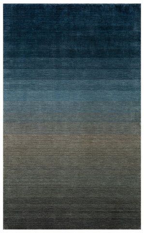 Пушистый шерстяной ковёр Canary Blume серый с синим, 200&times;300 см CNR-1948 фото