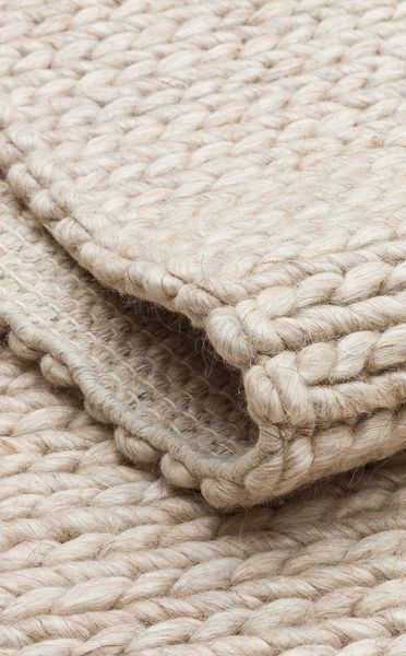 Плетёный шерстяной ковёр Canary Yarn Basketweave бежевый, 130&times;190 см Basketweave Beige фото