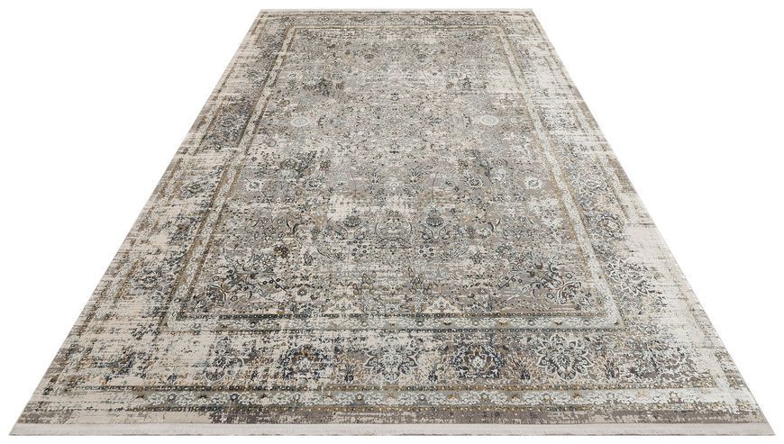 Безворсовый бамбуковый ковёр Canary Lino 29 серый с бежевым, 300&times;400 см LN 29 Cream Gold фото