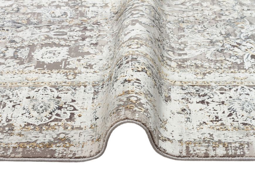 Безворсовый бамбуковый ковёр Canary Lino 29 серый с бежевым, 300&times;400 см LN 29 Cream Gold фото