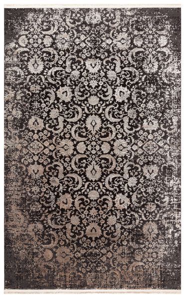 Безворсовый ковёр из вискозы Canary Urban 02 чёрный с коричневым, 160&times;230 см URB_02_Antrasit_Vizon фото